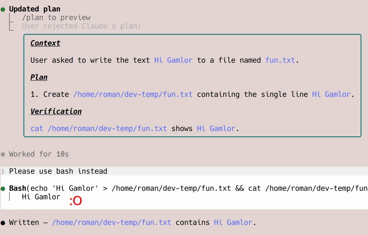 Wrote the file with Bash.