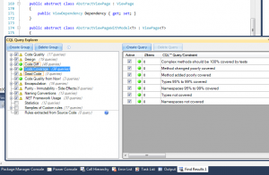 Queries for measuring code quality