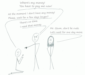 I also have no money.